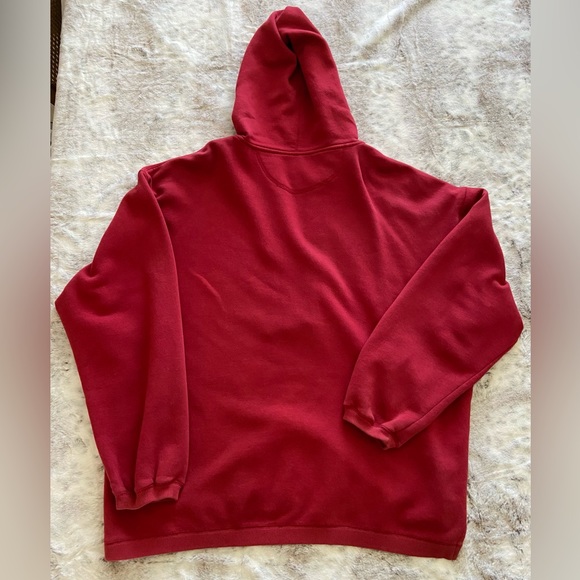 Eddie Bauer Mens Red 3/4 zipper pullover hoodie size XXL - Picture 5 of 11